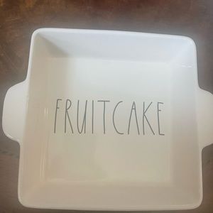 Rae Dunn Fruit Cake White Christmas Baking Dish Fruitcake